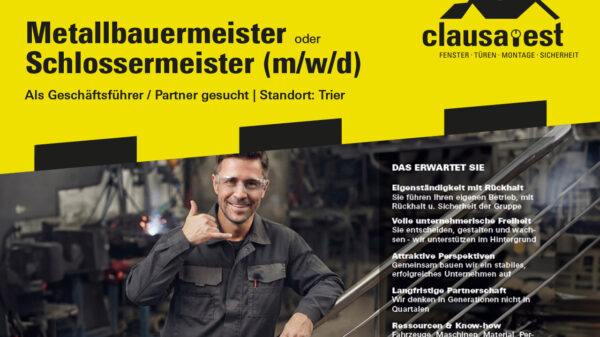 Metallbauermeister oder Schlossermeister als Geschäftsführer gesucht - Clausa Est GmbH Trier